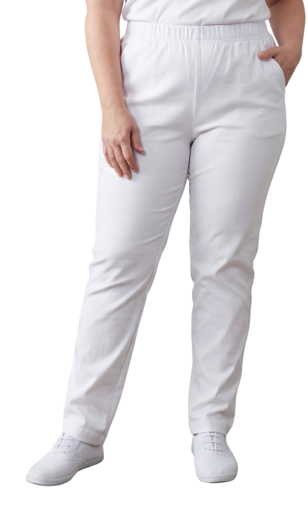 Women's Lightweight Pull-On Denim Jeans with Elastic Waist 34