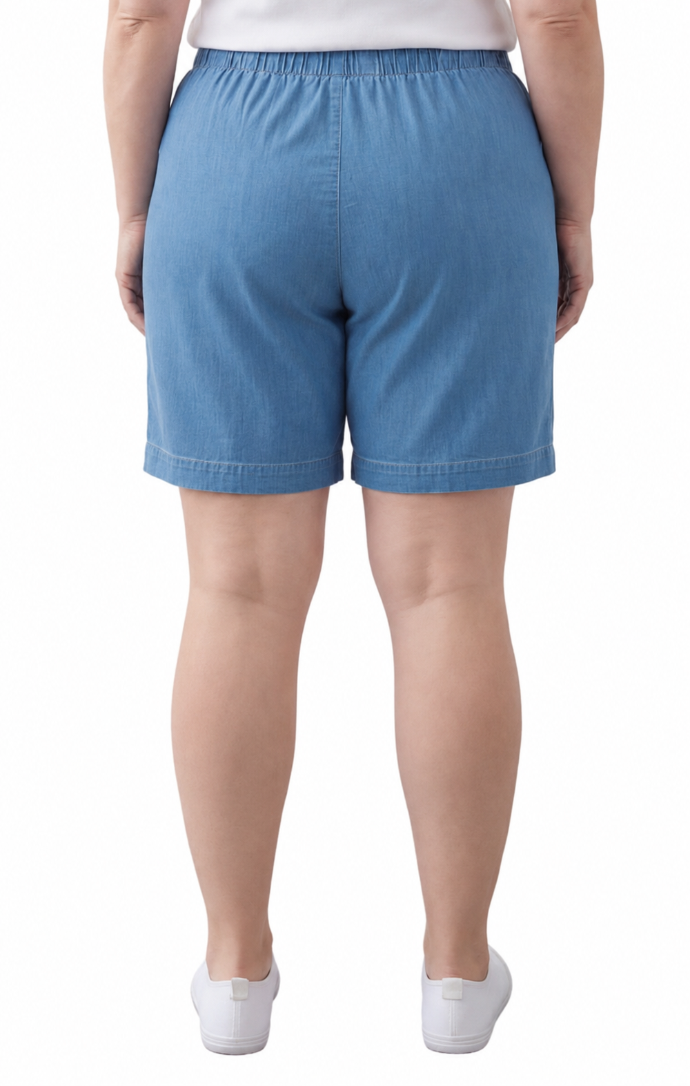 Women's Pull-On Denim and Twill Shorts — Stretch Waist No Zipper 9