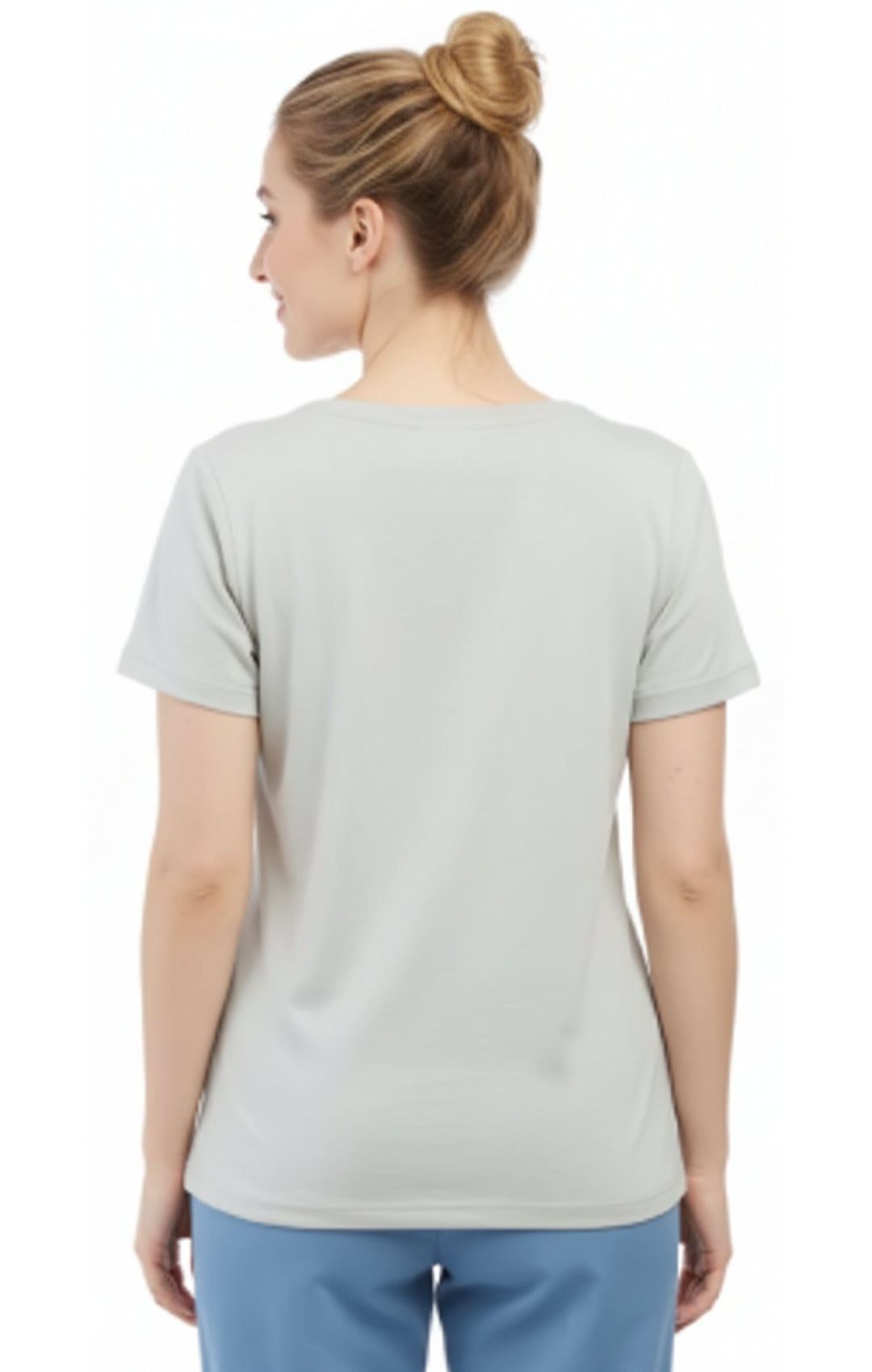 Women's Short Sleeve Crew Neck T-Shirt — Relaxed Fit Cotton Blend 40