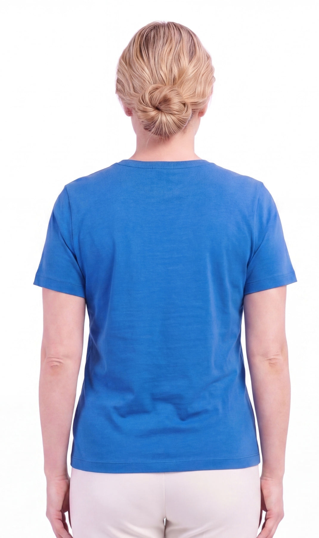 Women's Relaxed Fit Short-Sleeve Crew neck knit Tee Shirt