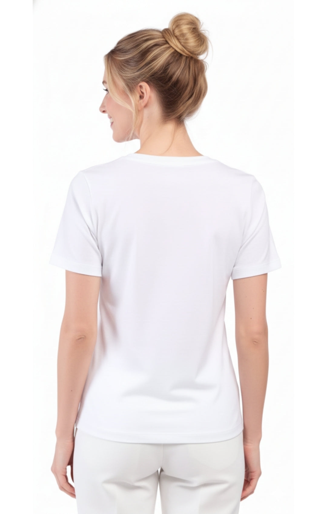 Women's Short Sleeve Crew Neck T-Shirt — Relaxed Fit Cotton Blend 37
