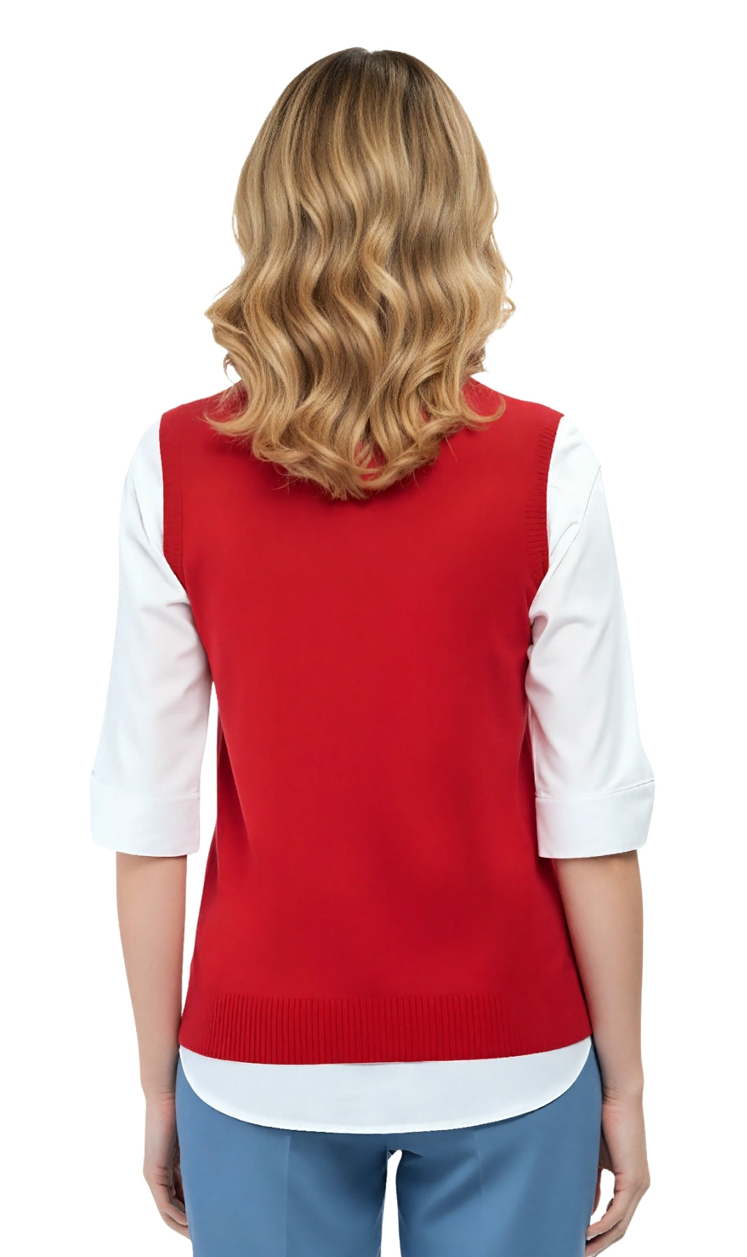 Womens Button Front Cable Knit Cardigan Sweater Vest 5