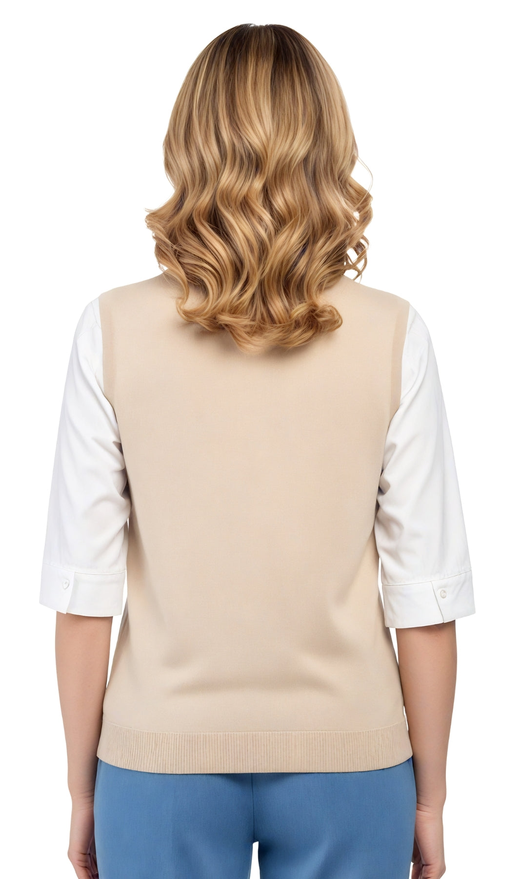 Womens Button Front Cable Knit Cardigan Sweater Vest 15