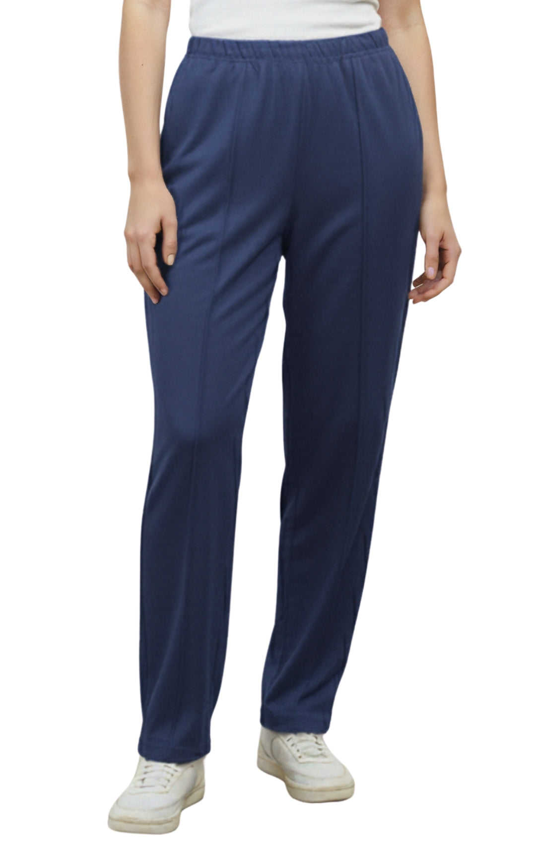 Womens Classic Poly Knit Pants - Pull On Slacks with Elastic Waist 7