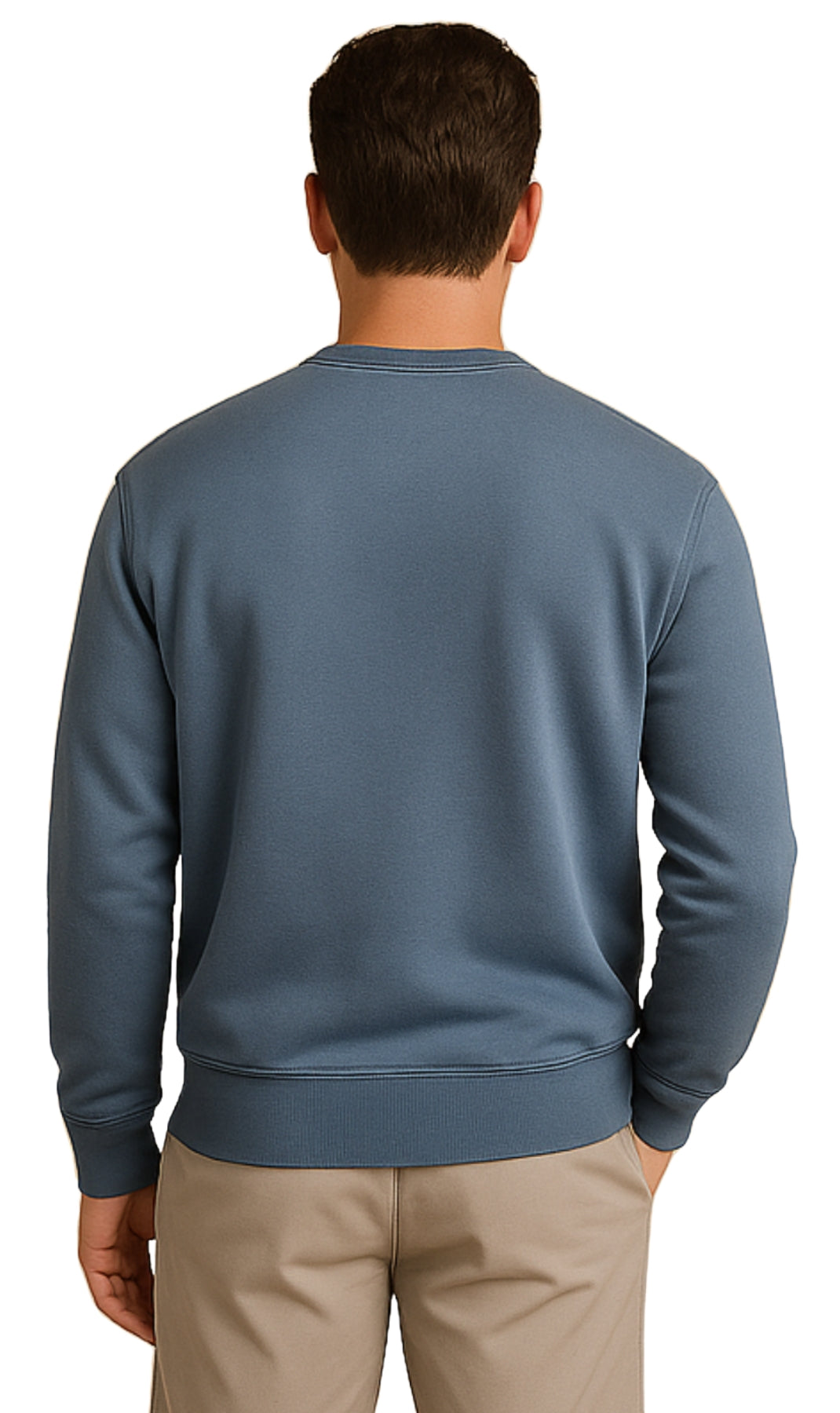Mens 3-Pocket Fleece Sweatshirt with Raglan Seams, Chest Pocket and Tagless Neck 8