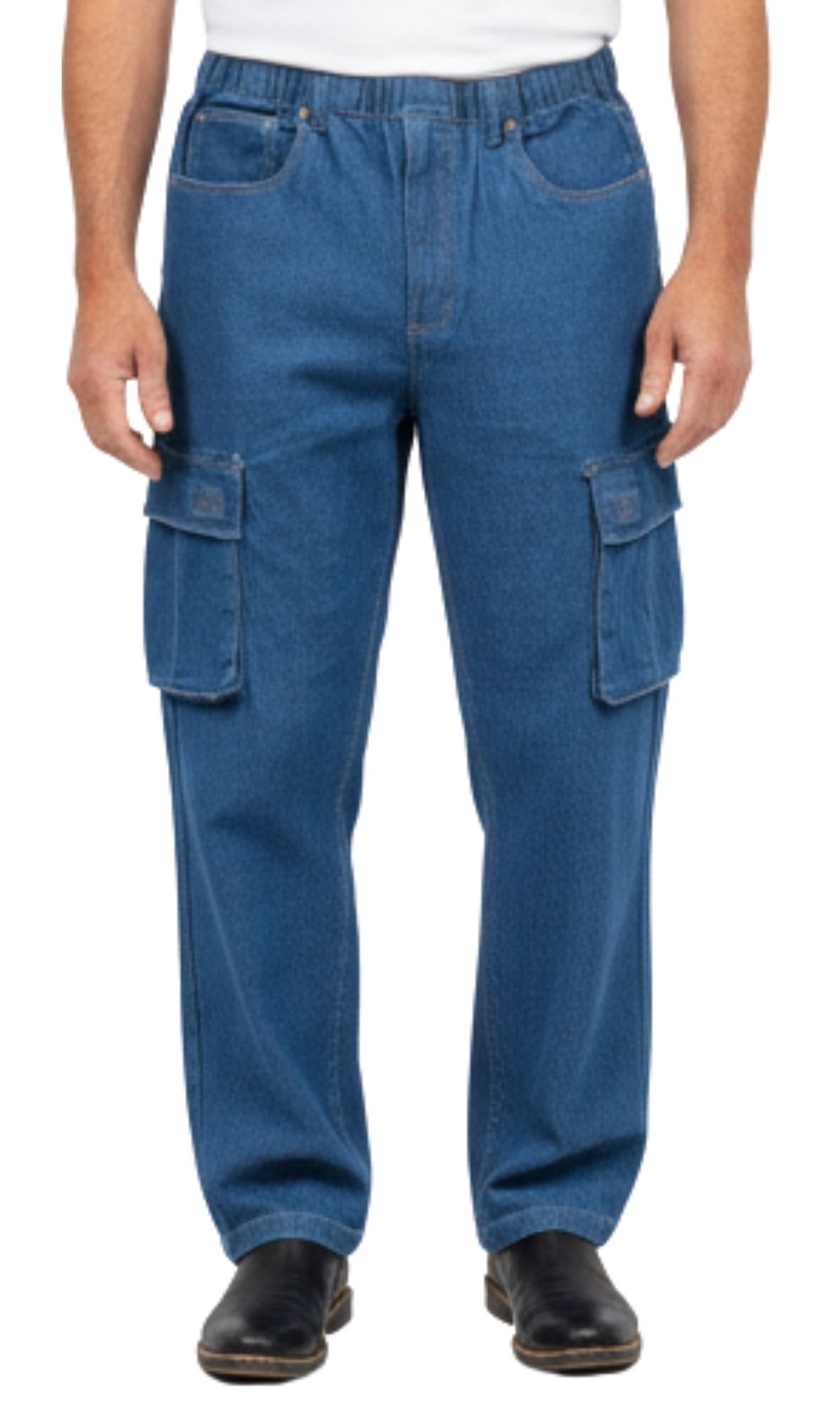 Men's Lightweight Double Cargo Pocket Pull-On Jeans 17