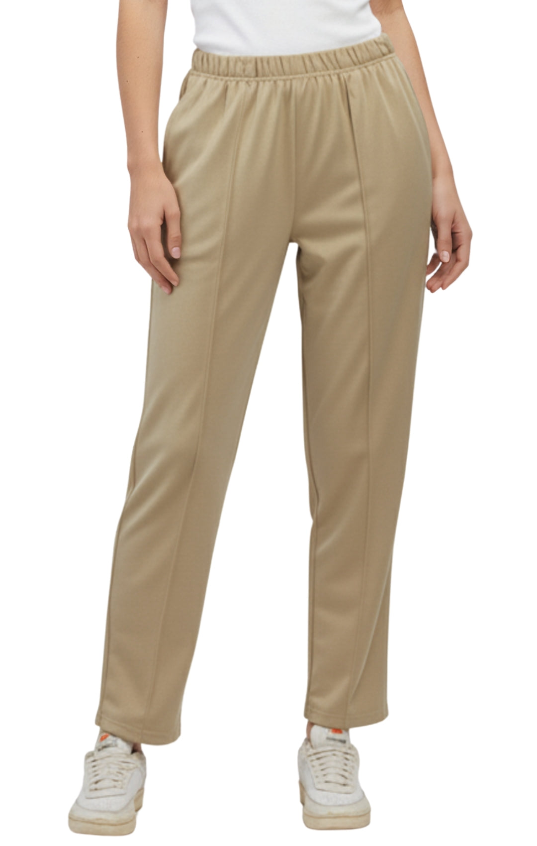 Womens Classic Poly Knit Pants - Pull On Slacks with Elastic Waist 11