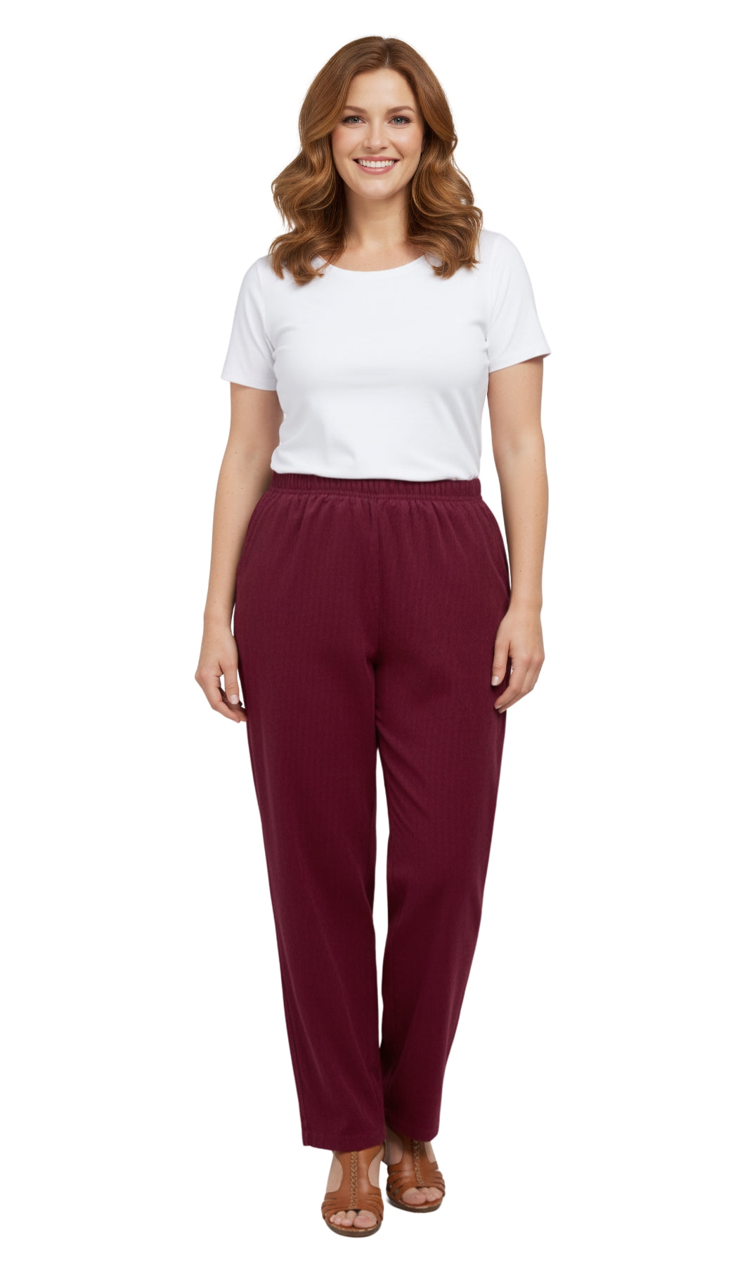 Womens Pull On Fine Wale Corduroy Pants with soft-covered elastic waist 13
