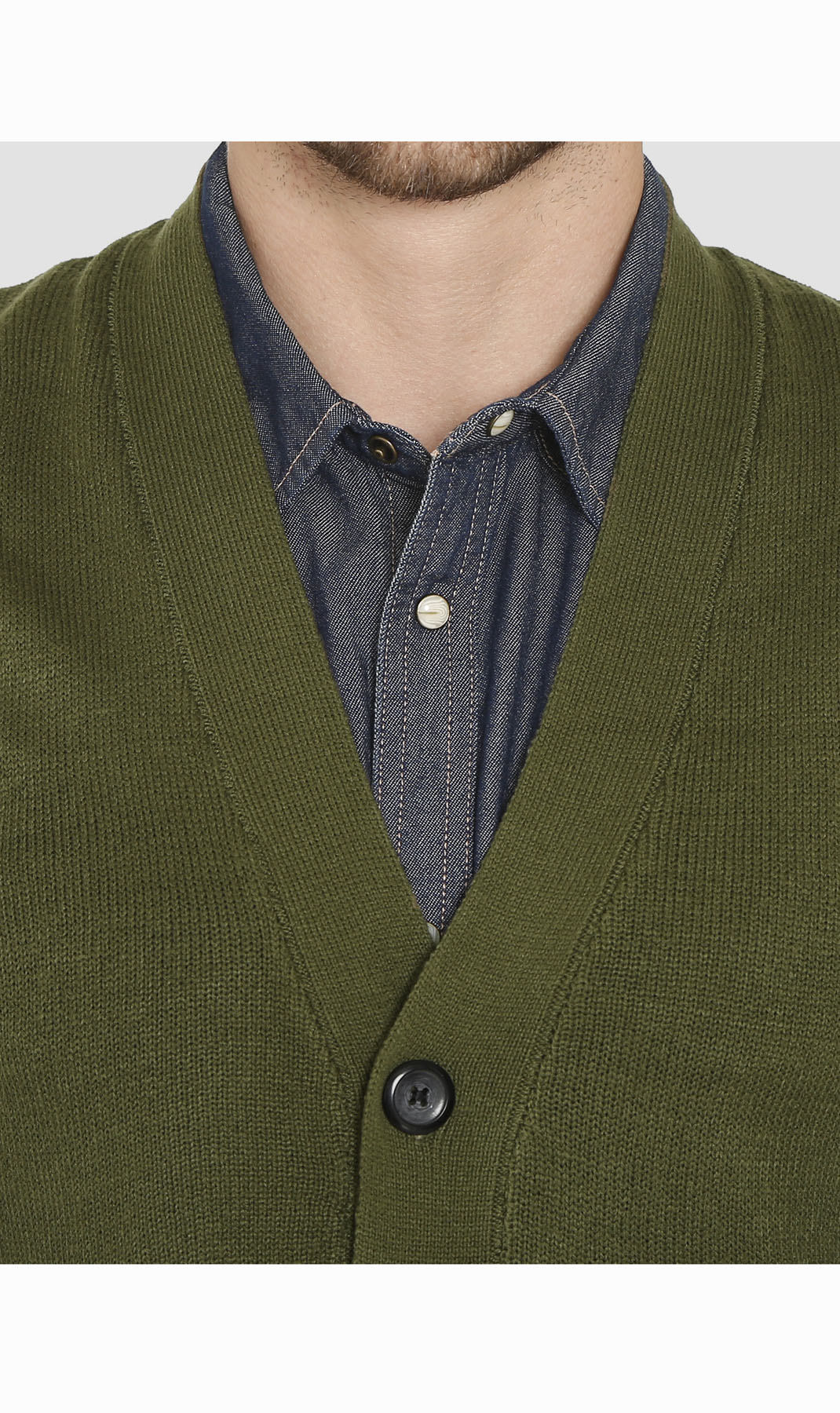 Men's Cashmere-Like Button Front Flat Knit Sweater Vest with front patch pockets 27