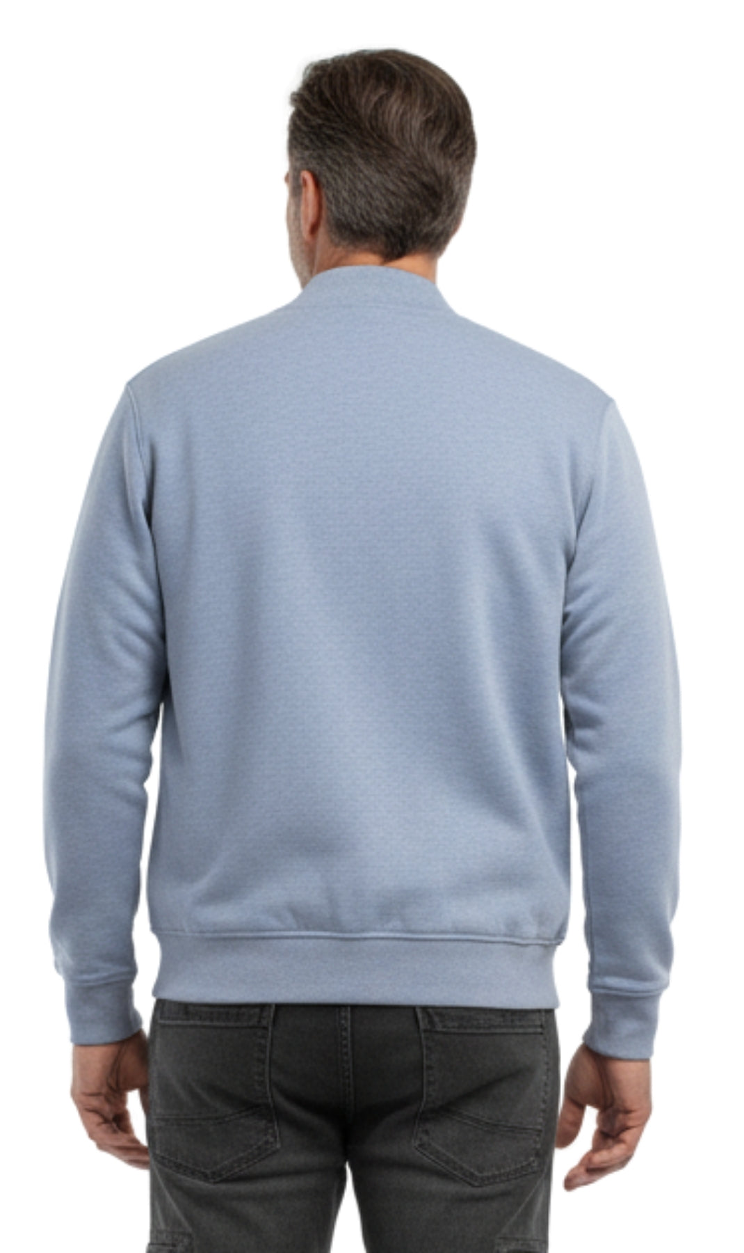 Men's Classic Zip-Up Baseball Fleece Jacket in Lightweight Cotton Blend Fabric with Sporty Edge 8