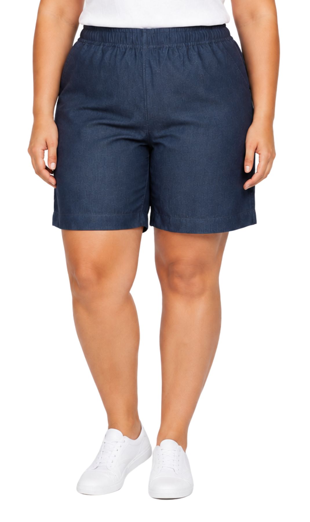 Women's Pull-On Denim and Twill Shorts — Stretch Waist No Zipper 1