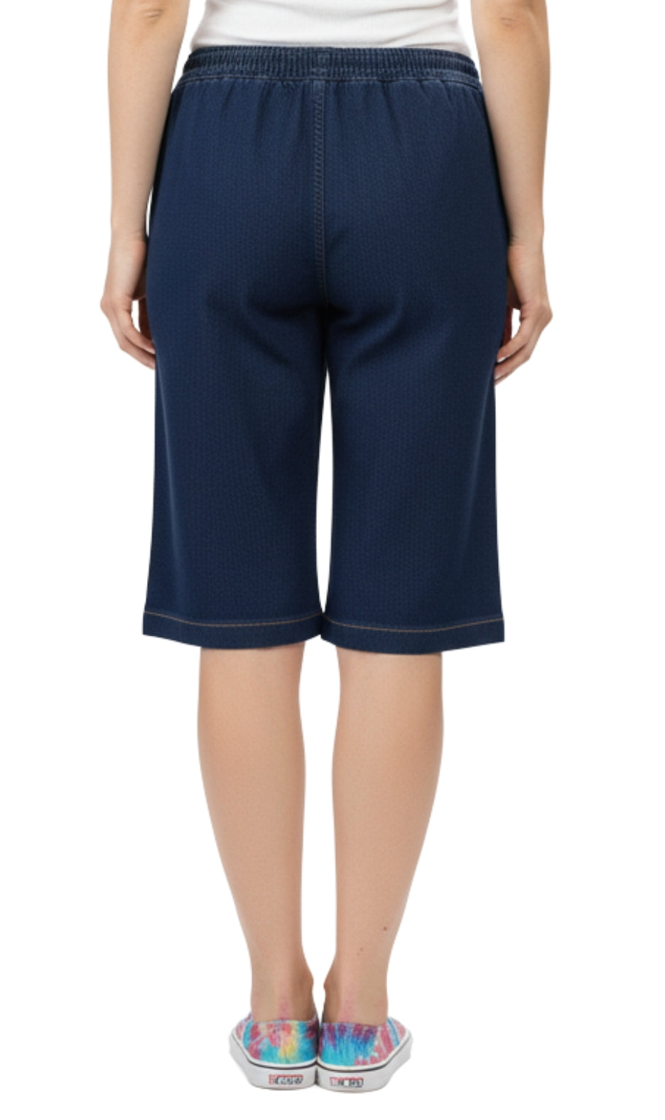 Women's Easy Pull on Bermuda Shorts in Denim and Twill 2