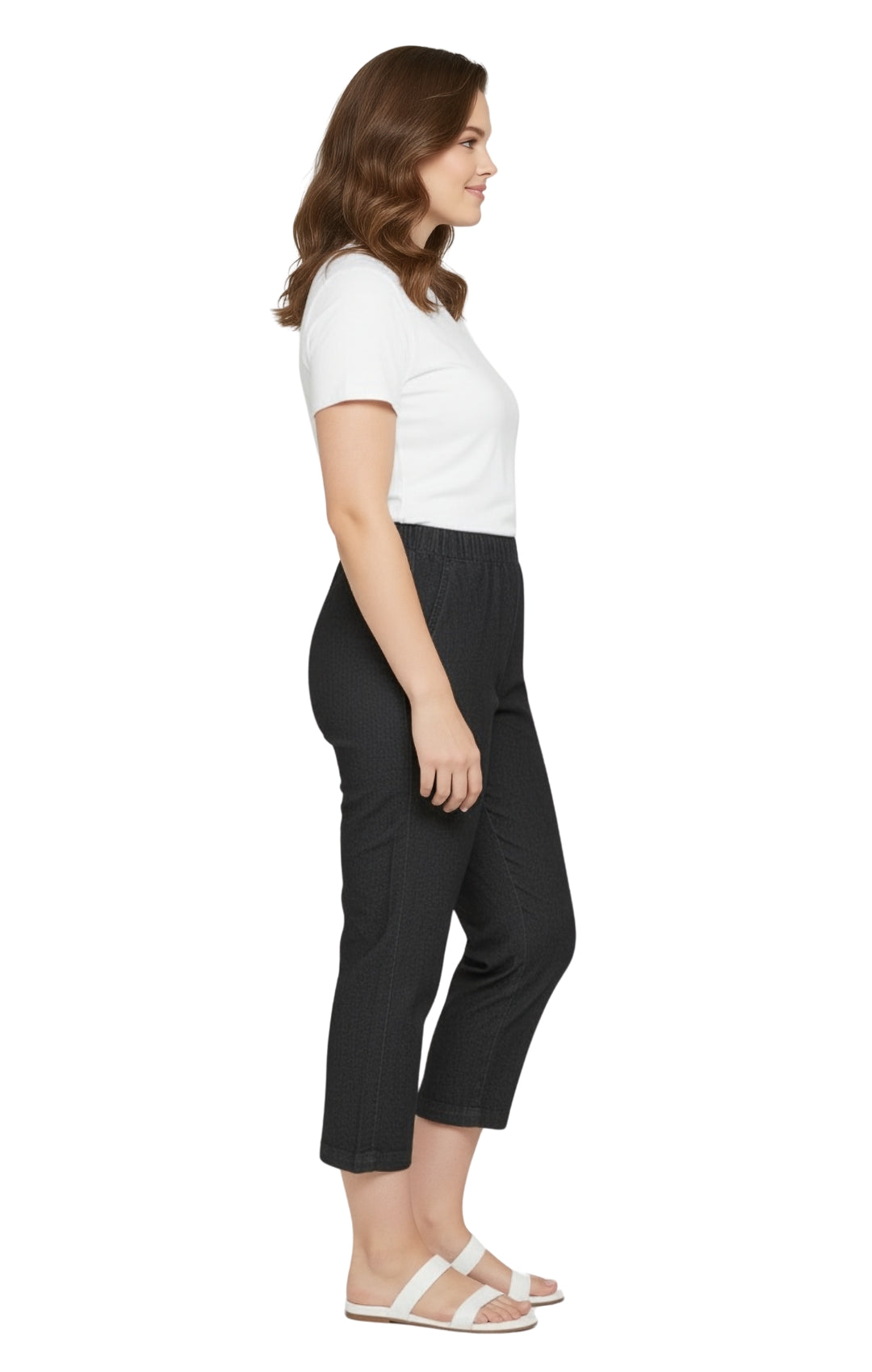 Women's Lightweight Stretch Denim Capri Pants – Comfortable Everyday Fit 34