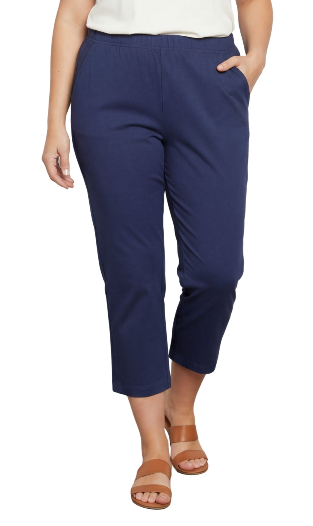 Women's Lightweight Stretch Denim Capri Pants – Comfortable Everyday Fit 73