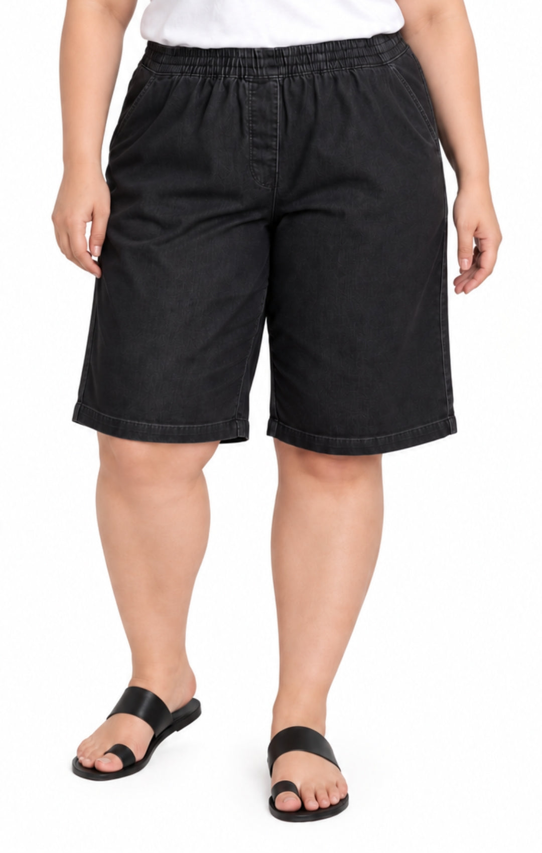 Women's Easy Pull-On Bermuda Shorts in Denim and Twill 39