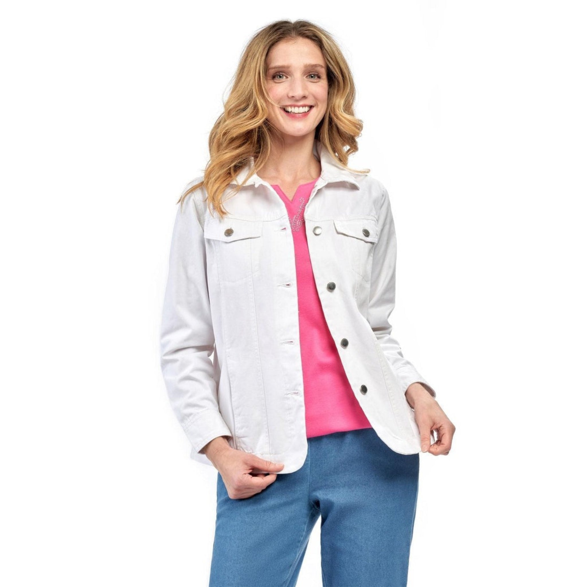 Women's Button Front Brushed Twill Jacket 6