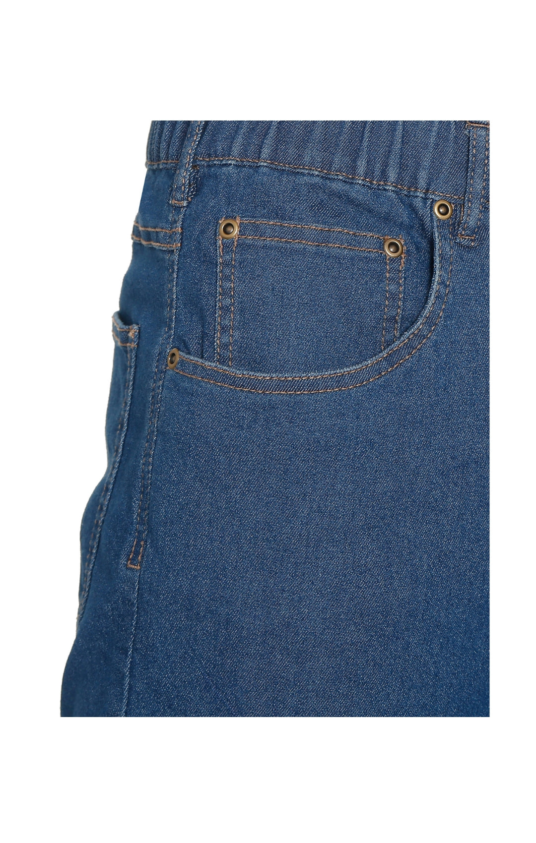 Men's Casual Elastic Waist Denim & Twill Pull on Jeans Pants 27