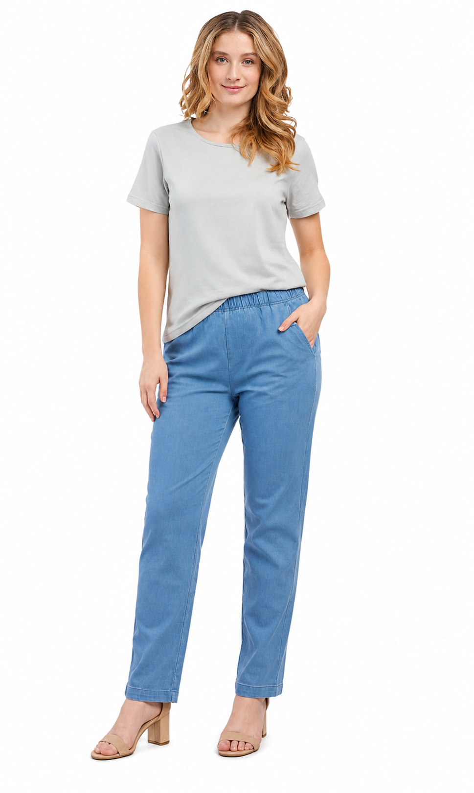 Women's Short Sleeve Crew Neck T-Shirt — Relaxed Fit Cotton Blend 43