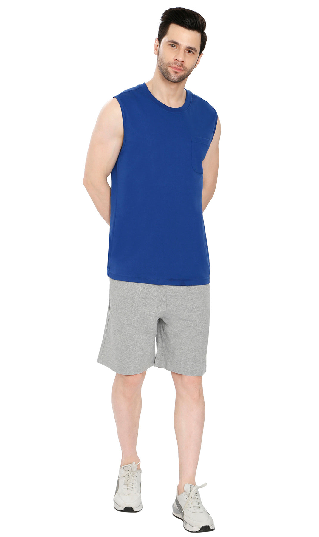 Mens Cotton Knit Shorts with Elastic Waistband and Inner Drawstrings 11
