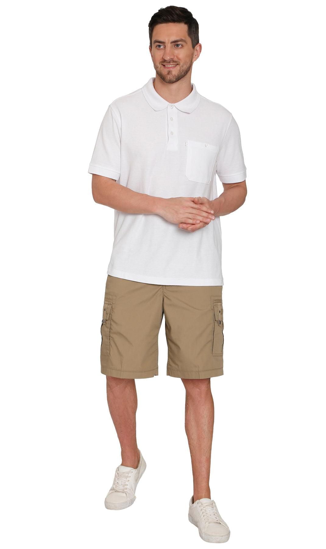 Men's Elastic Waist Cargo Shorts - Comfort and Functionality for Any Adventure Khaki - Full - TURTLE BAY APPAREL