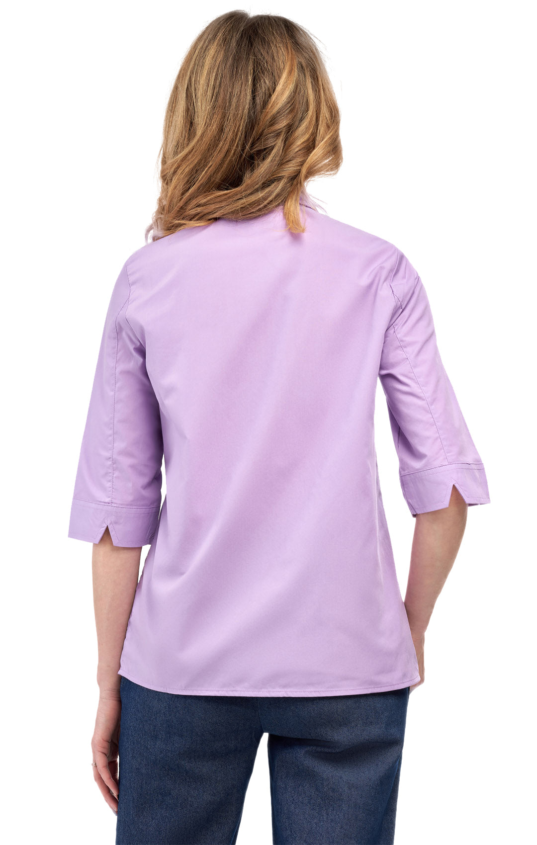 Womens Regular Fit 3/4 Sleeve Button Down Collared Camp Shirt 20