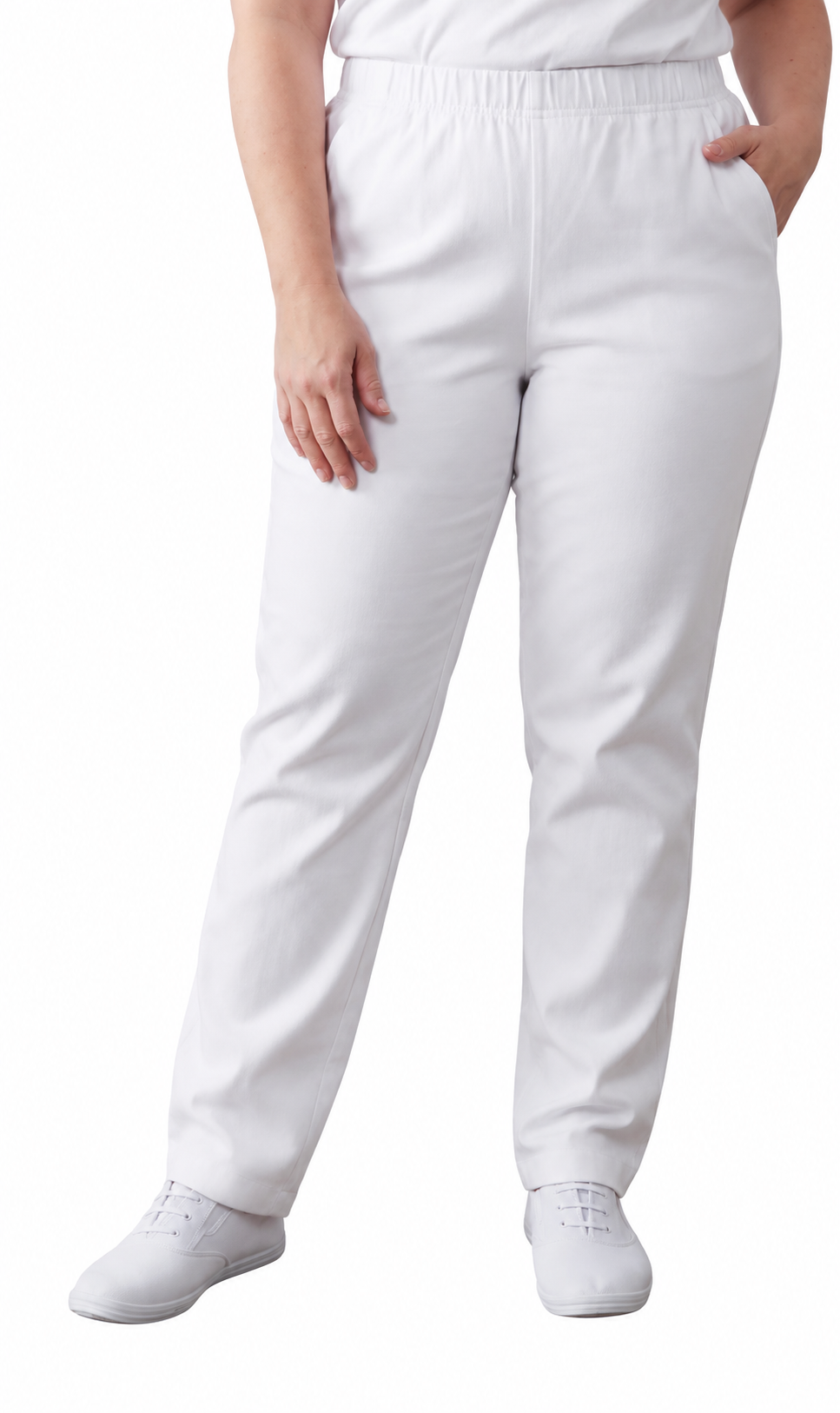 Women's Lightweight Pull-On Denim Jeans — Elastic Waist No Zipper 29