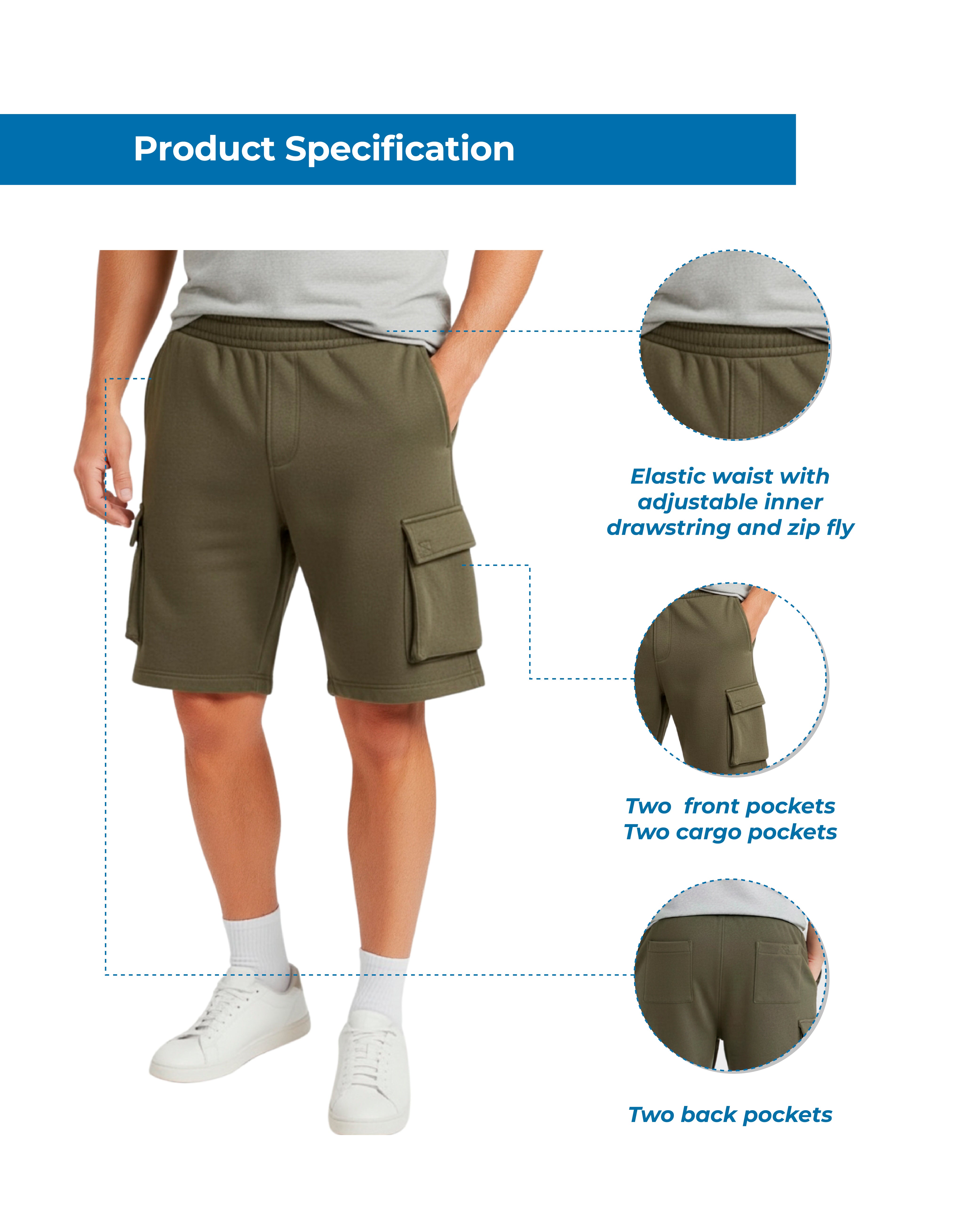 Men's Fleece Cargo Shorts – The Sweat Shorts You'll Wear Everywhere 16